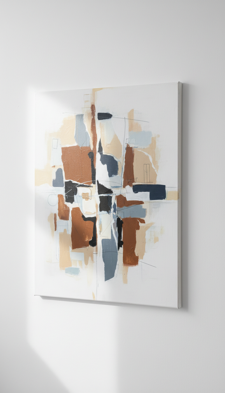 Layered Textures Abstract Canvas