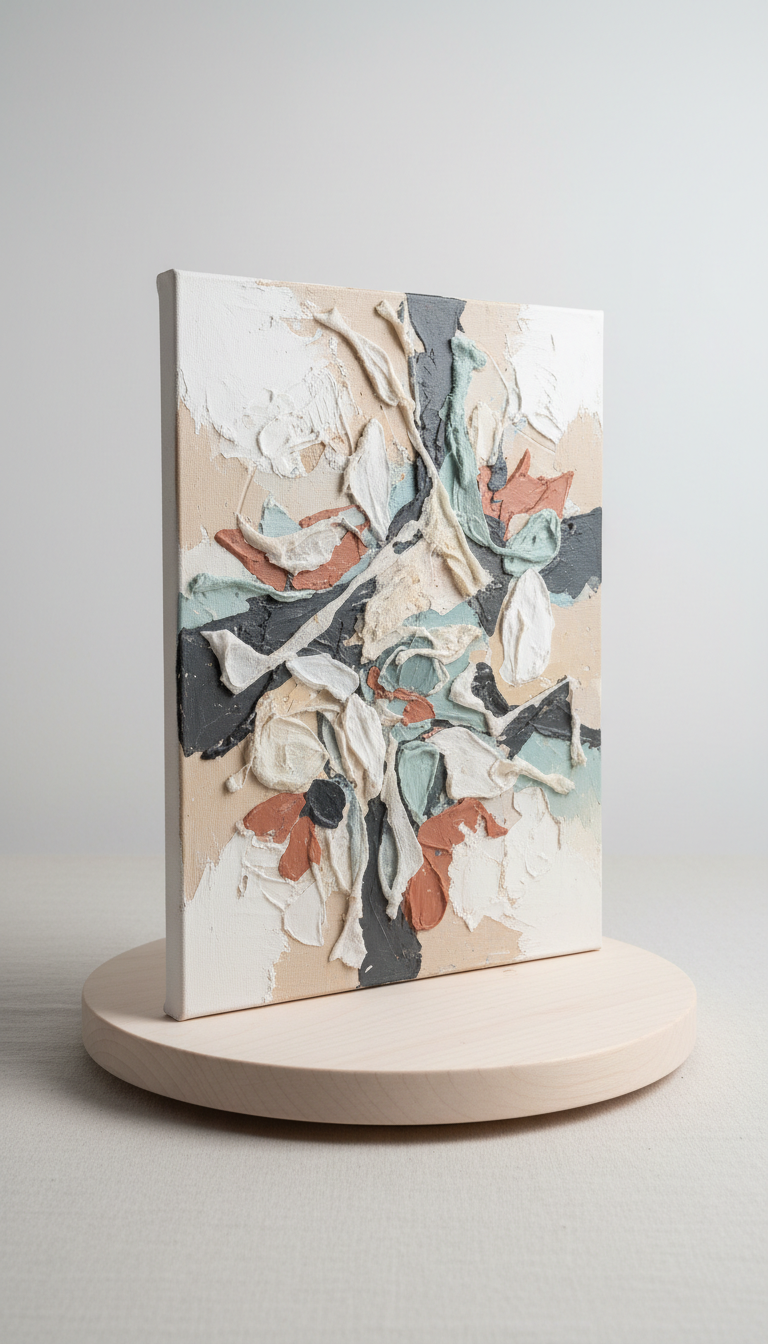 Layered Mixed-Media Textured Canvas
