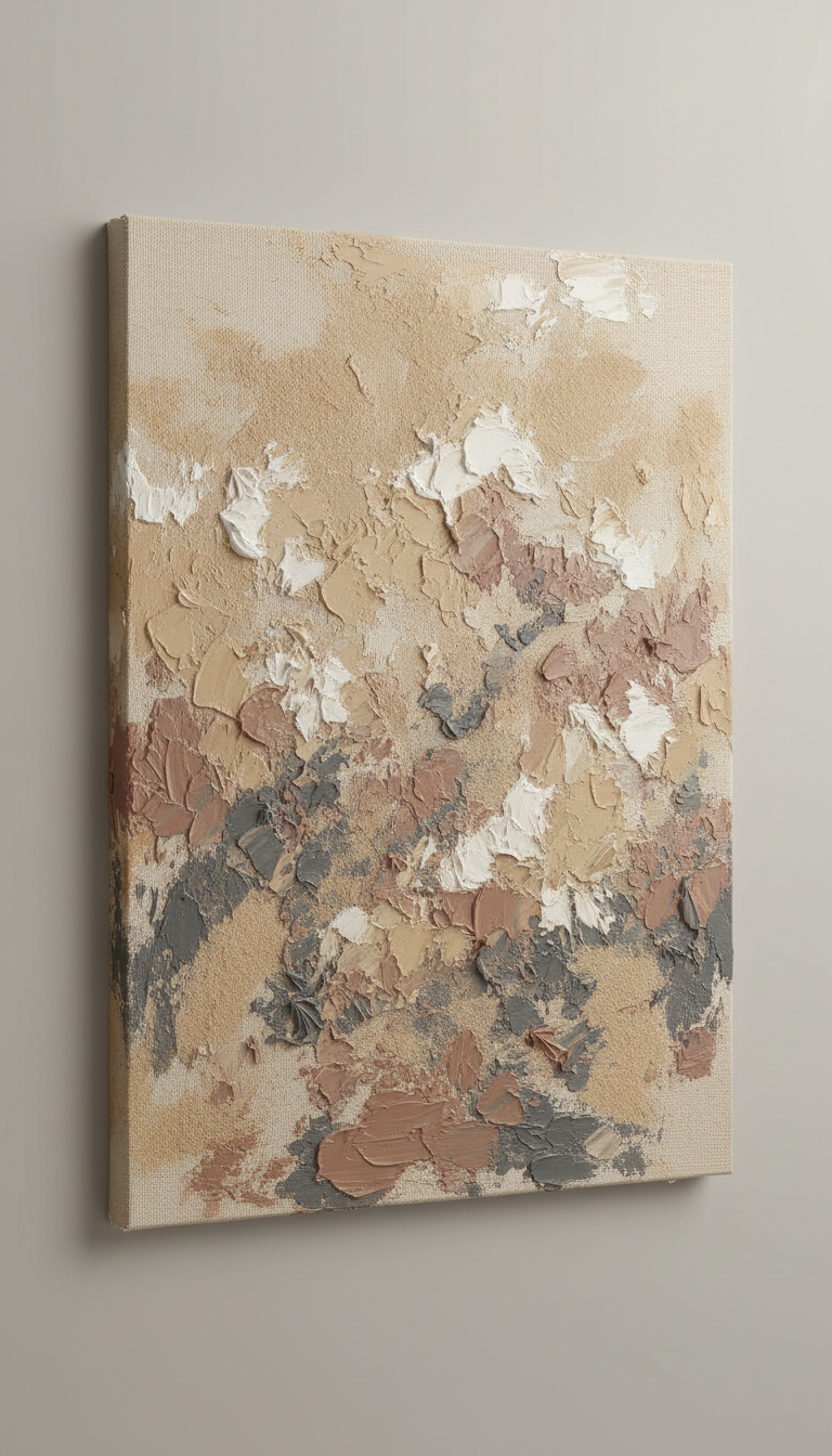 Earthy Colorblock Textured Canvas